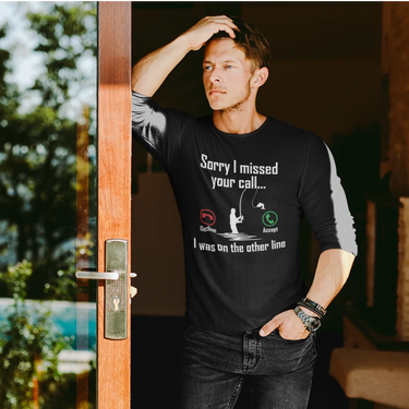 I Was On Another Line v2 Men Long Sleeve Shirt